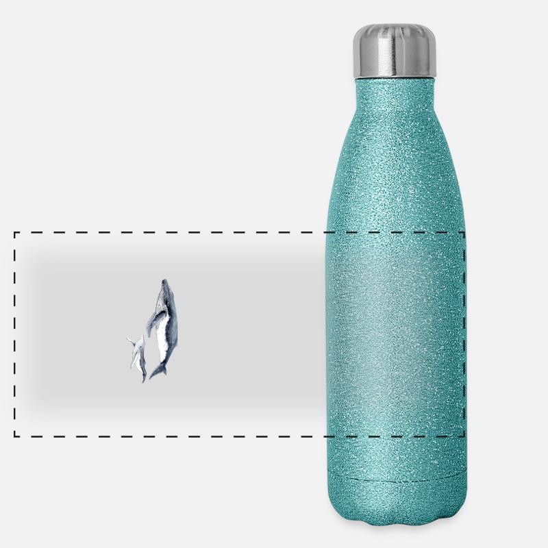 Buckelwal - baleine à bosse Buckelwal Panorama Glitzer Isolierflasche 500 ml