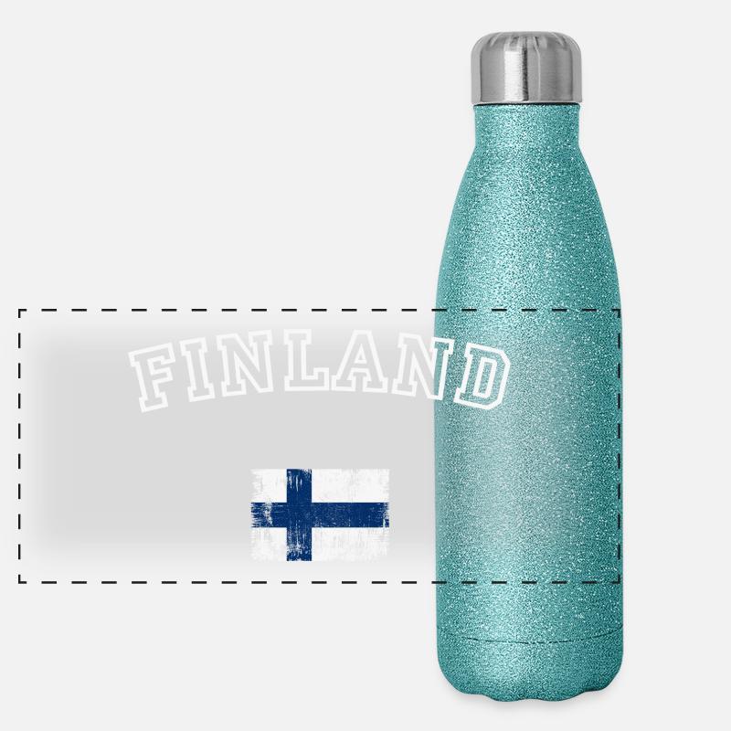 Finnish Flag Arch Tee Panoramic Glitter Thermal Bottle 500 ml
