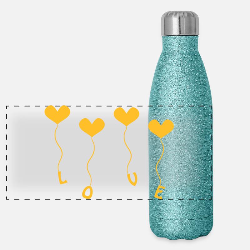 Amour (4) Gourde isotherme panoramique pailletée 500 ml