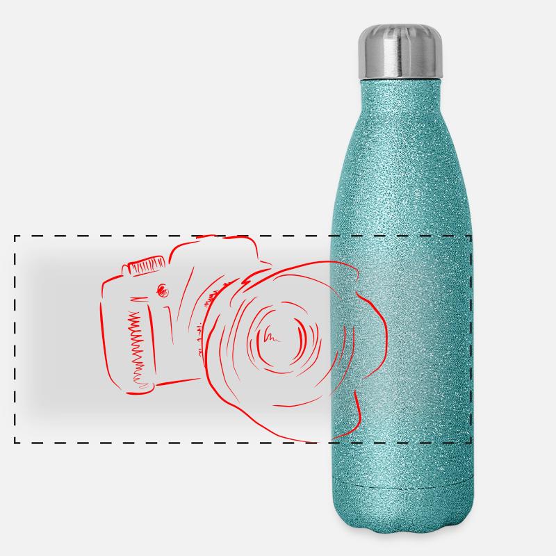 camera Panoramic Glitter Thermal Bottle 500 ml