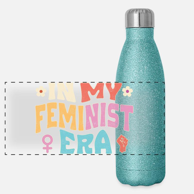 À mon époque féministe Gourde isotherme panoramique pailletée 500 ml