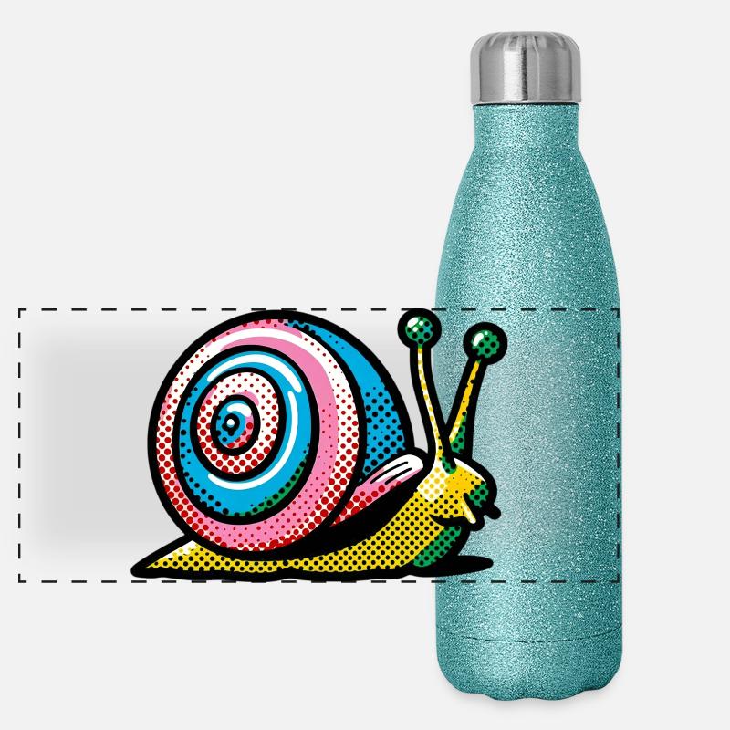 Escargot Gourde isotherme panoramique pailletée 500 ml