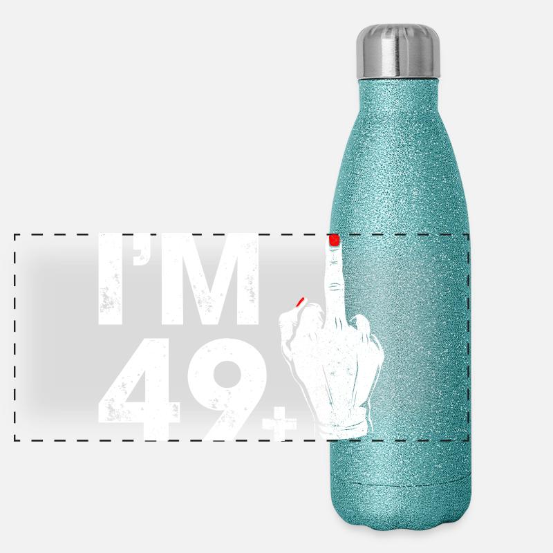 Main rebelle avec rappel d’écart d’âge Gourde isotherme panoramique pailletée 500 ml