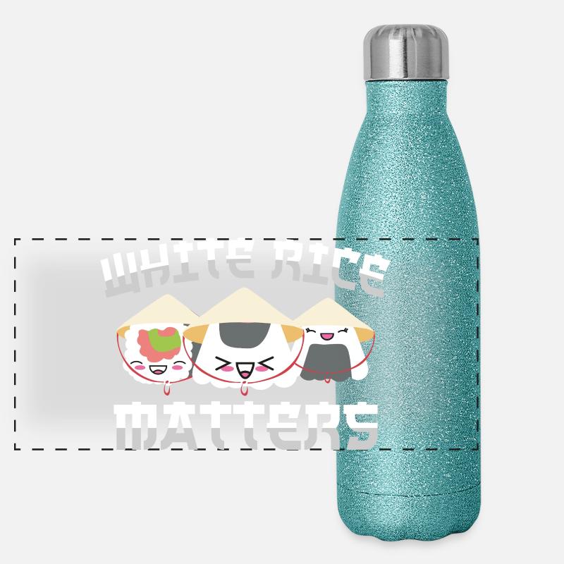 White Rice Matters Panorama Glitzer Isolierflasche 500 ml