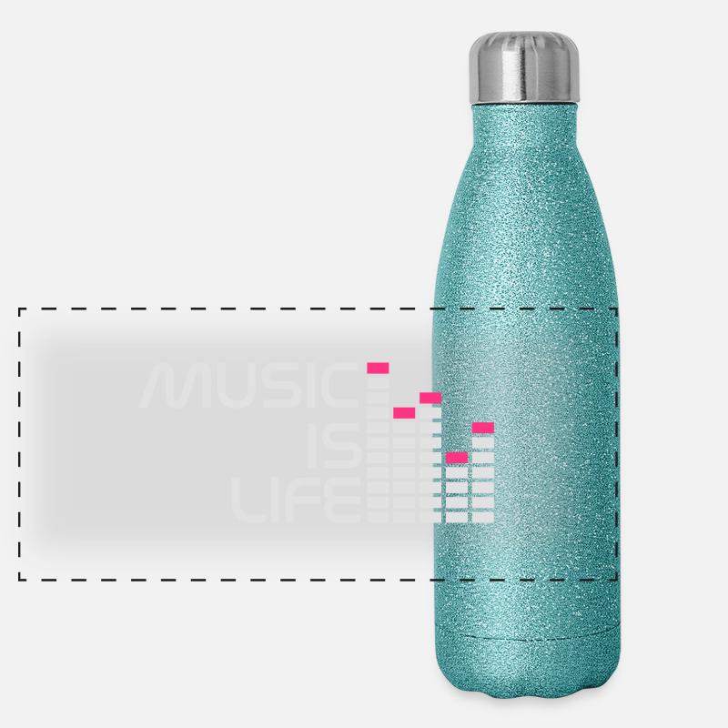 music is life equalizer r DE Panorama Glitzer Isolierflasche 500 ml