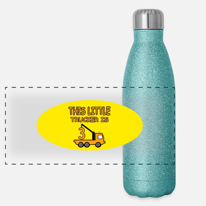Camion Gourde isotherme panoramique pailletée 500 ml