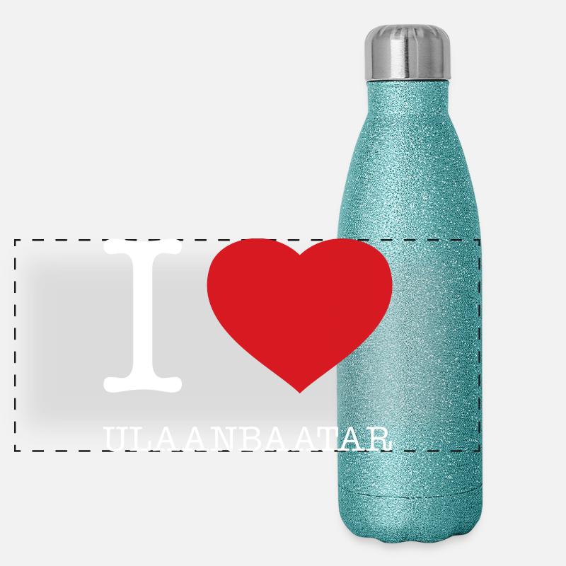 J’ADORE OULAN-BATOR Mongolie Gourde isotherme panoramique pailletée 500 ml