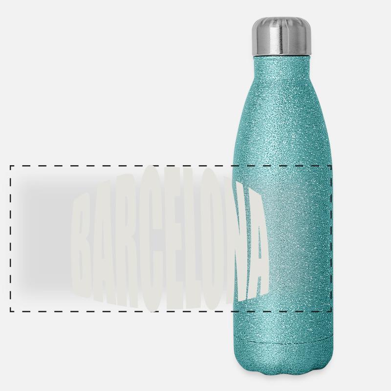 Logo Grand du Barcelone Gourde isotherme panoramique pailletée 500 ml