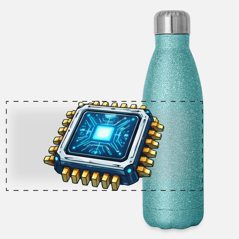 Luminous Microchip Digital Core Panoramic Glitter Thermal Bottle 500 ml