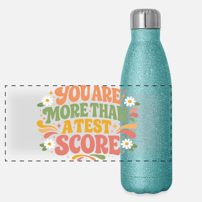 Tu Es Plus Qu'une Note | Motivation École Rétro Gourde isotherme panoramique pailletée 500 ml
