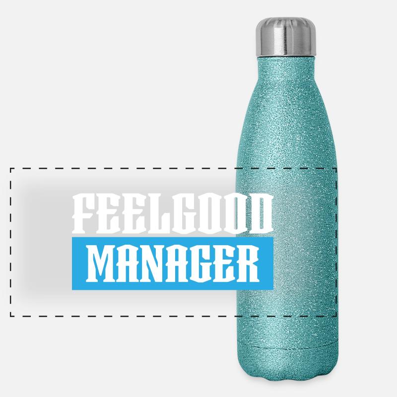 Feelgood manager tshirt black Panoramic Glitter Thermal Bottle 500 ml