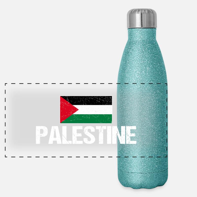 Palestina Panorama Glitzer Isolierflasche 500 ml