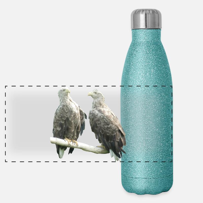 Pygargue à queue blanche Gourde isotherme panoramique pailletée 500 ml