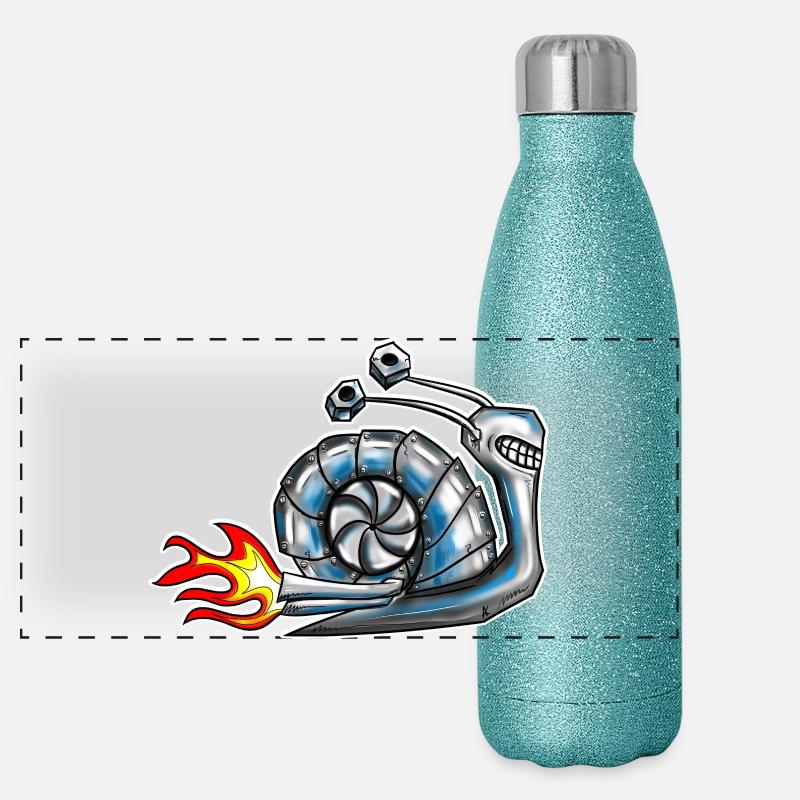 Vis avec turbocompresseur Gourde isotherme panoramique pailletée 500 ml