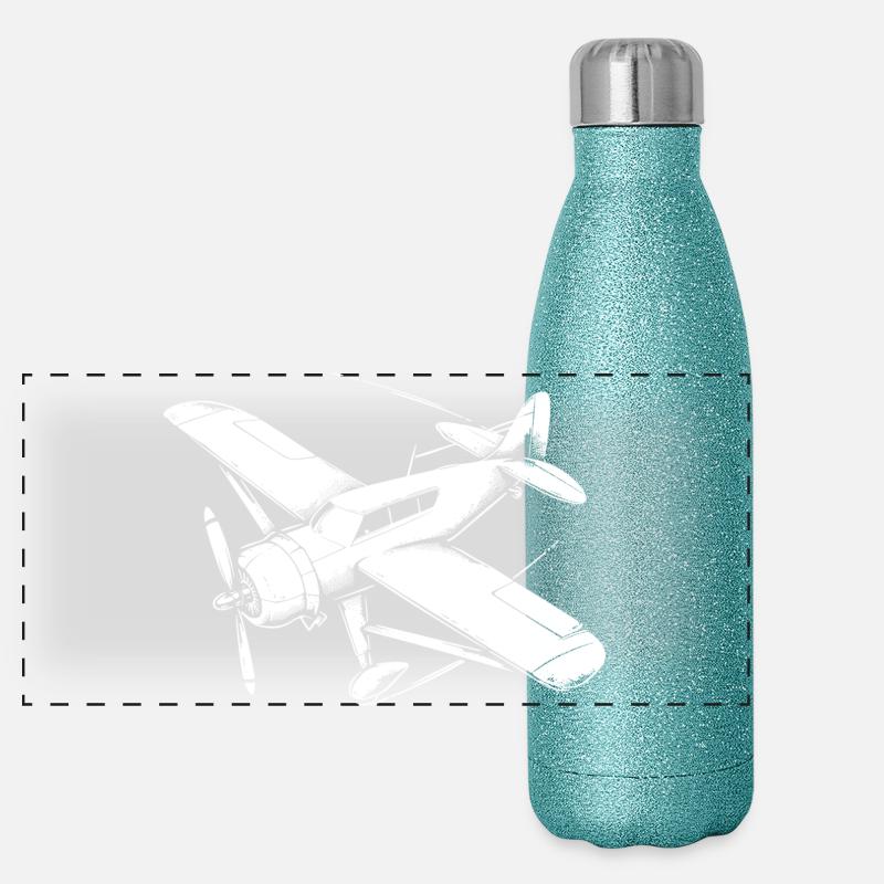 Dessin de plan d’hélice Gourde isotherme panoramique pailletée 500 ml