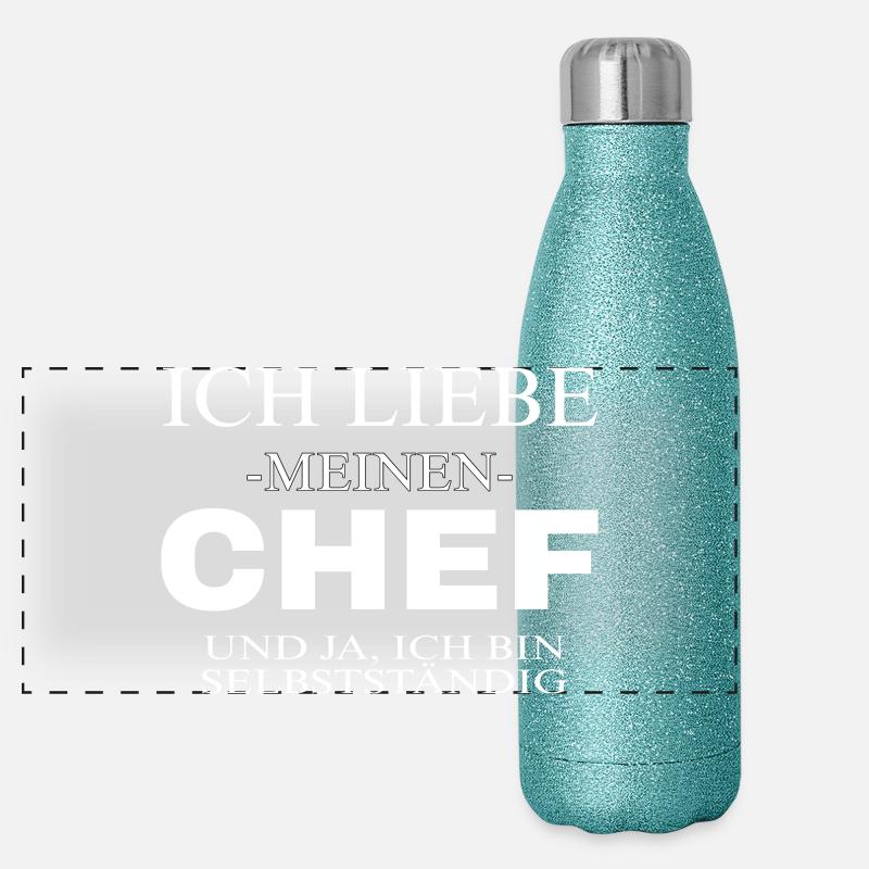 Ich bin mein eigener Chef  Panoramic Glitter Thermal Bottle 500 ml
