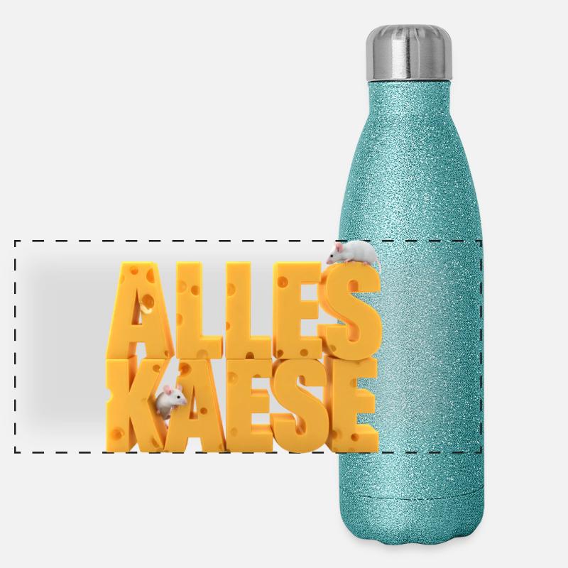 Alles Kaese Panorama Glitzer Isolierflasche 500 ml