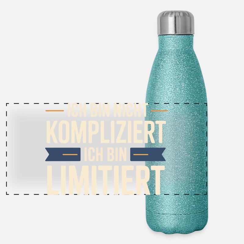 I'm not complicated – I'm limited Panoramic Glitter Thermal Bottle 500 ml
