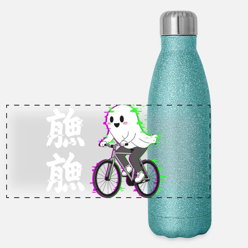 Fantôme néon à vélo Gourde isotherme panoramique pailletée 500 ml
