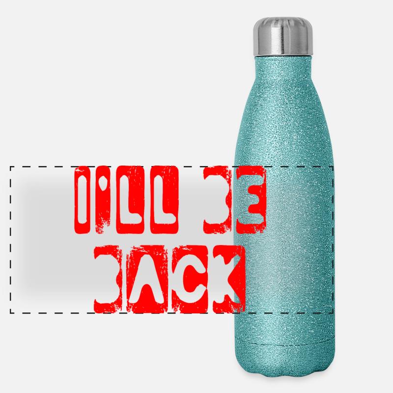 Je suis de retour ! Gourde isotherme panoramique pailletée 500 ml