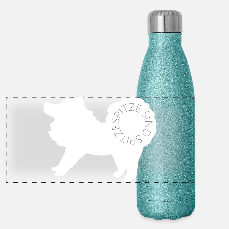 Spitze sind spitze! White Panorama Glitzer Isolierflasche 500 ml