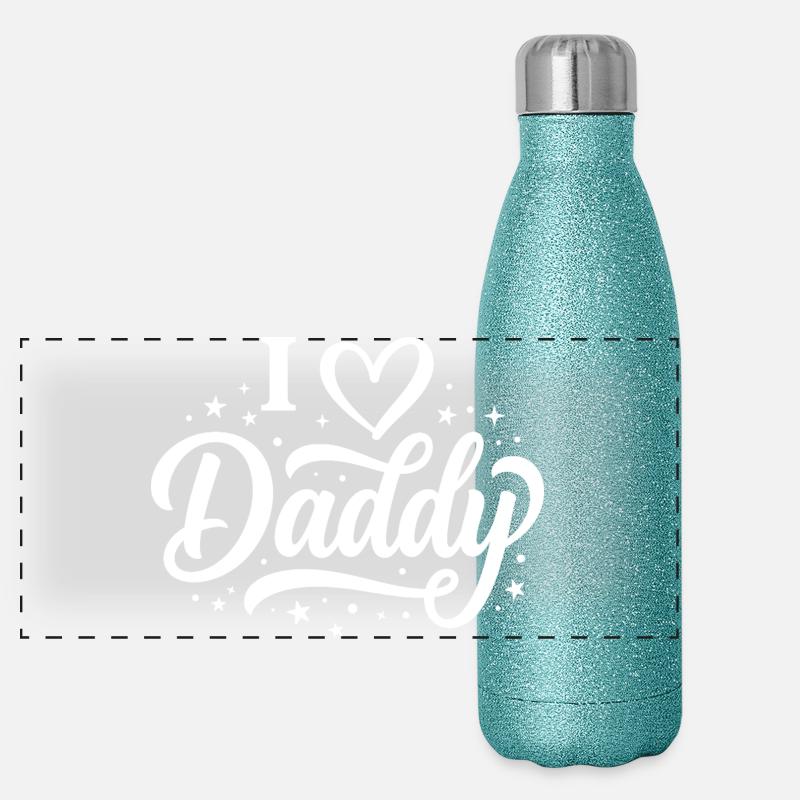 J’adore le T-shirt Papa Script Gourde isotherme panoramique pailletée 500 ml