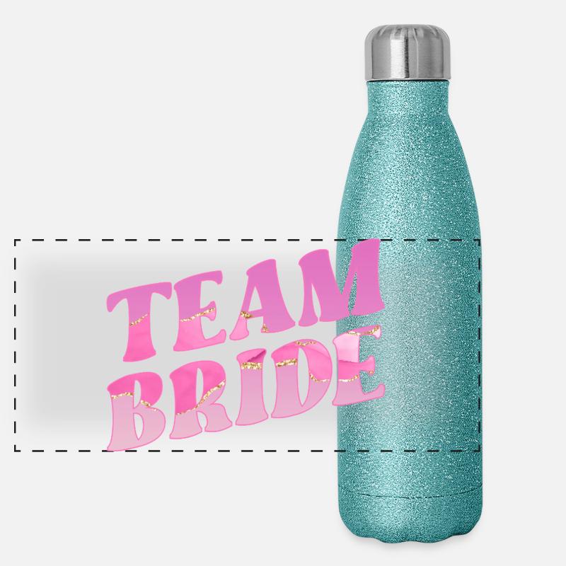 Équipe de mariage mariée Gourde isotherme panoramique pailletée 500 ml