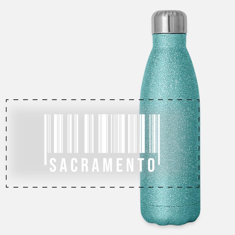 Sacramento Strichcode Panorama Glitzer Isolierflasche 500 ml