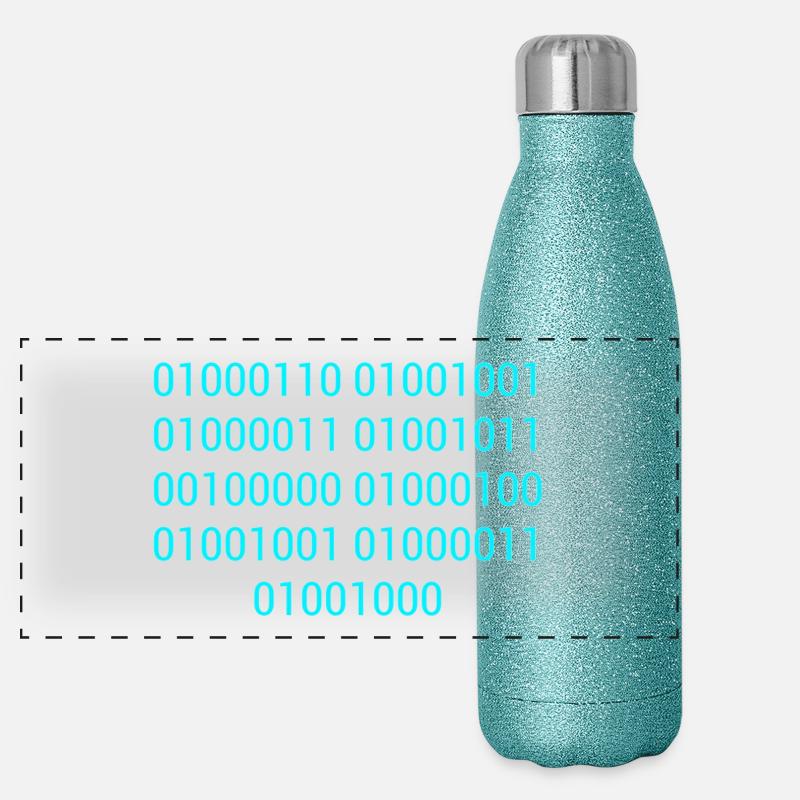 BINARY CODE / BINARY CODE F**K YOU GIFT IDEA Panoramic Glitter Thermal Bottle 500 ml