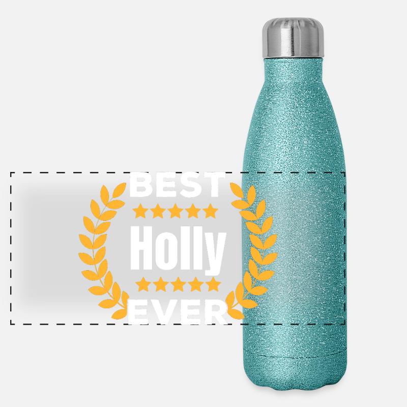 Best Holly Ever Legend Name Gift Panoramic Glitter Thermal Bottle 500 ml