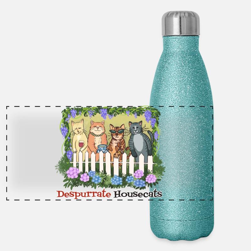 despurrate housecats Panoramic Glitter Thermal Bottle 500 ml