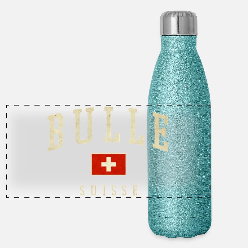 Bulle Switzerland Design - Varsity Style Panoramic Glitter Thermal Bottle 500 ml