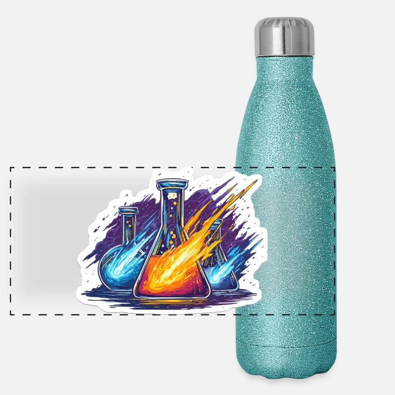 Expérience du laboratoire de la pluie de météores Quadrantide Lab Geek Gourde isotherme panoramique pailletée 500 ml
