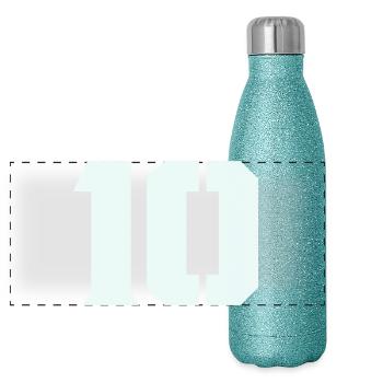 10- - Panoramic Glitter Thermal Bottle 500 ml - blue glitter - Front