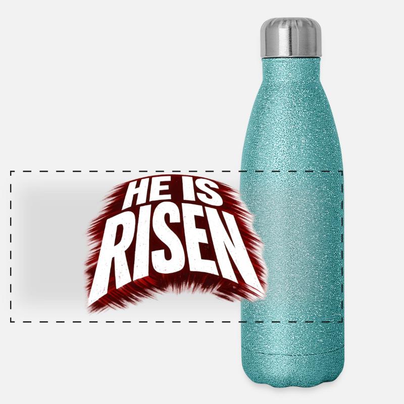 He is risen Panorama Glitzer Isolierflasche 500 ml