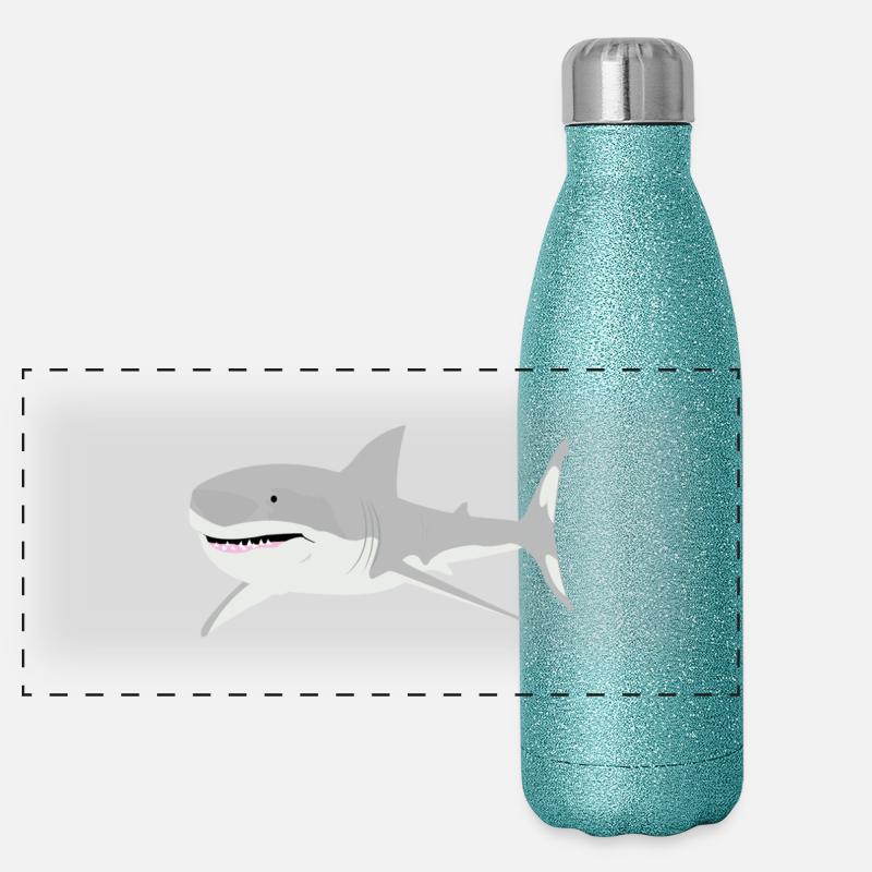 hai - Panorama Glitzer Isolierflasche 500 ml - Blau Glitzer