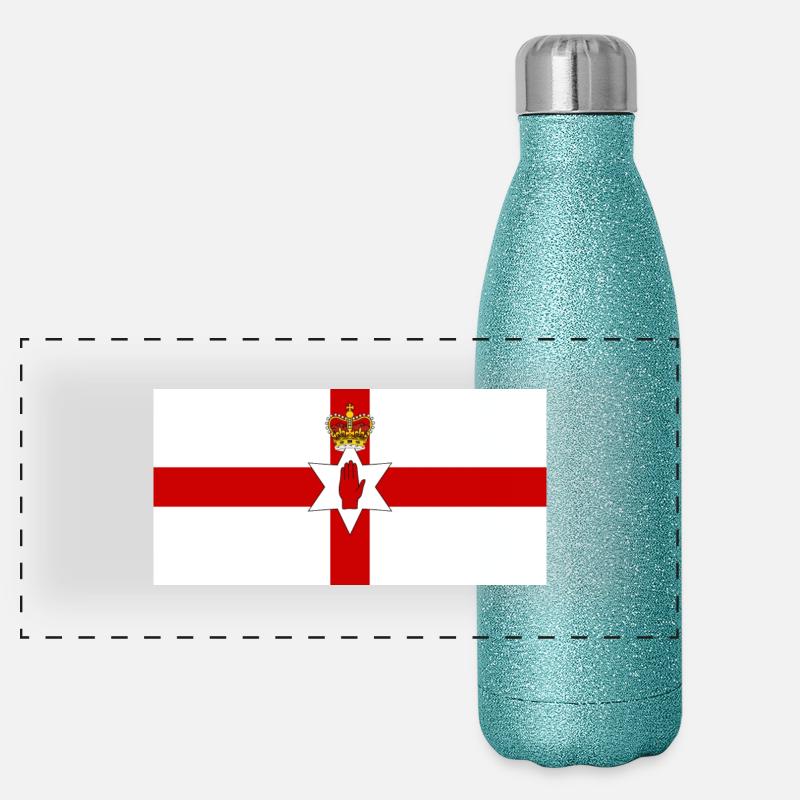 Nordirland Panorama Glitzer Isolierflasche 500 ml