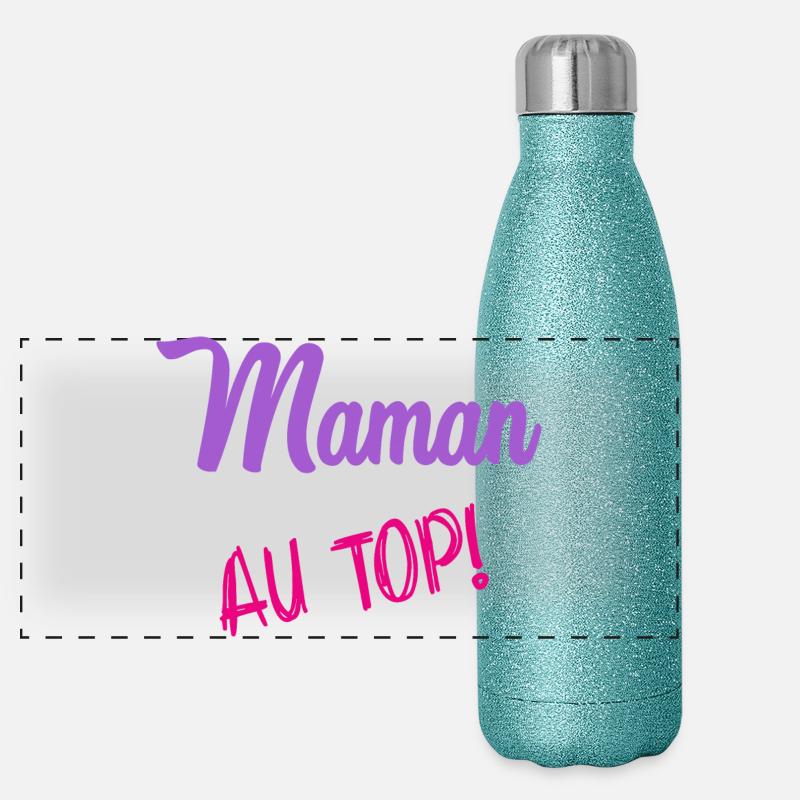 MAMA. MUTTERTAG. SCHÖNEN MUTTERTAG Panorama Glitzer Isolierflasche 500 ml