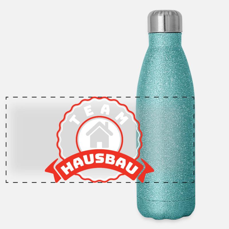Chemise emblème de l’équipe de construction de maison Gourde isotherme panoramique pailletée 500 ml