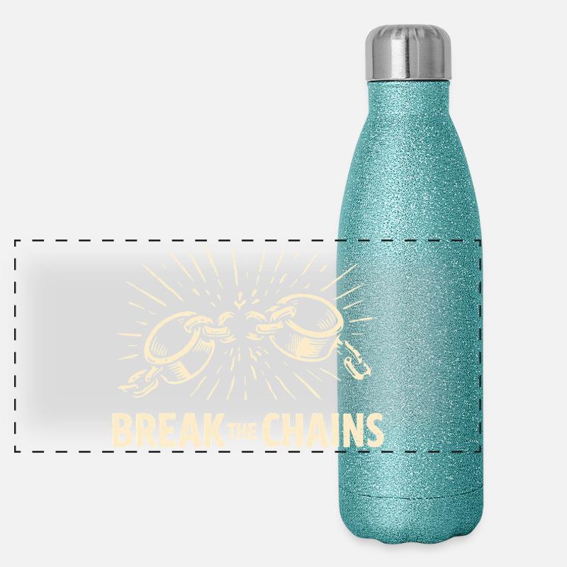 Break The Chains Motivational Panoramic Glitter Thermal Bottle 500 ml