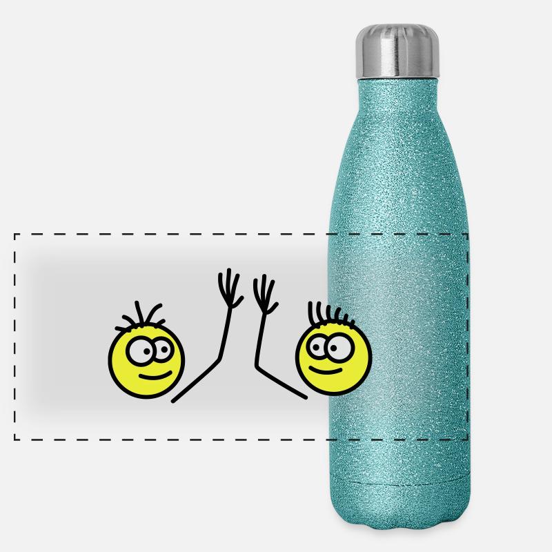 Bros Panorama Glitzer Isolierflasche 500 ml