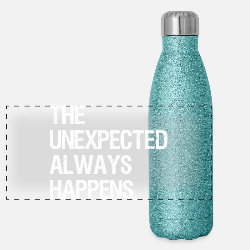 the unexpected always happens Panoramic Glitter Thermal Bottle 500 ml