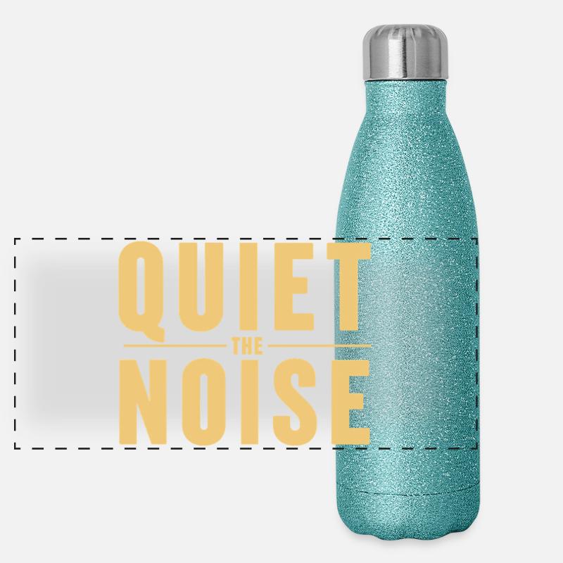 Déclaration de pleine conscience silencieuse Le bruit Silence Gourde isotherme panoramique pailletée 500 ml