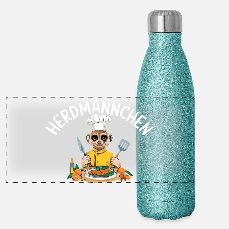 Herdmännchen Koch Suricate Pun Gourde isotherme panoramique pailletée 500 ml