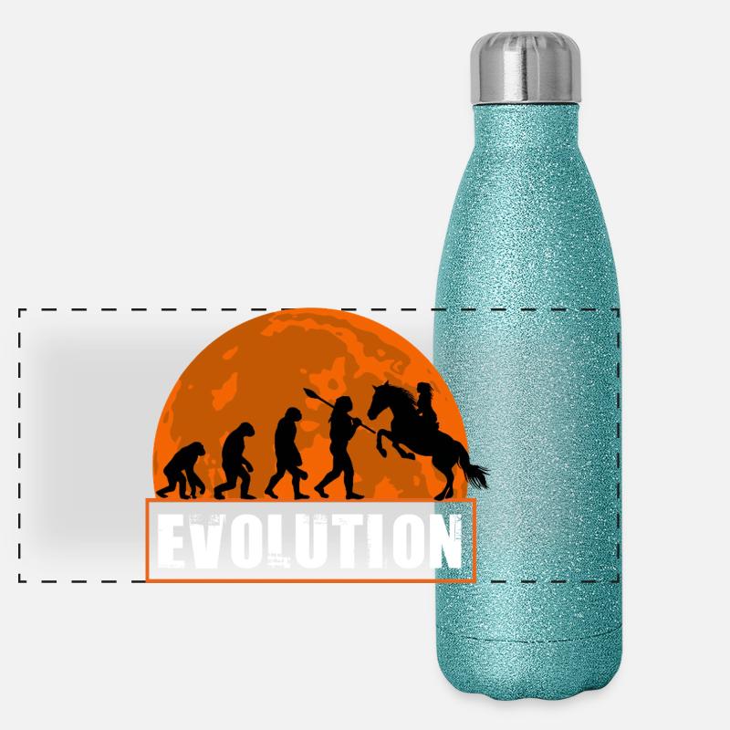 Évolution du jockey de courses de chevaux Cavalier Gourde isotherme panoramique pailletée 500 ml