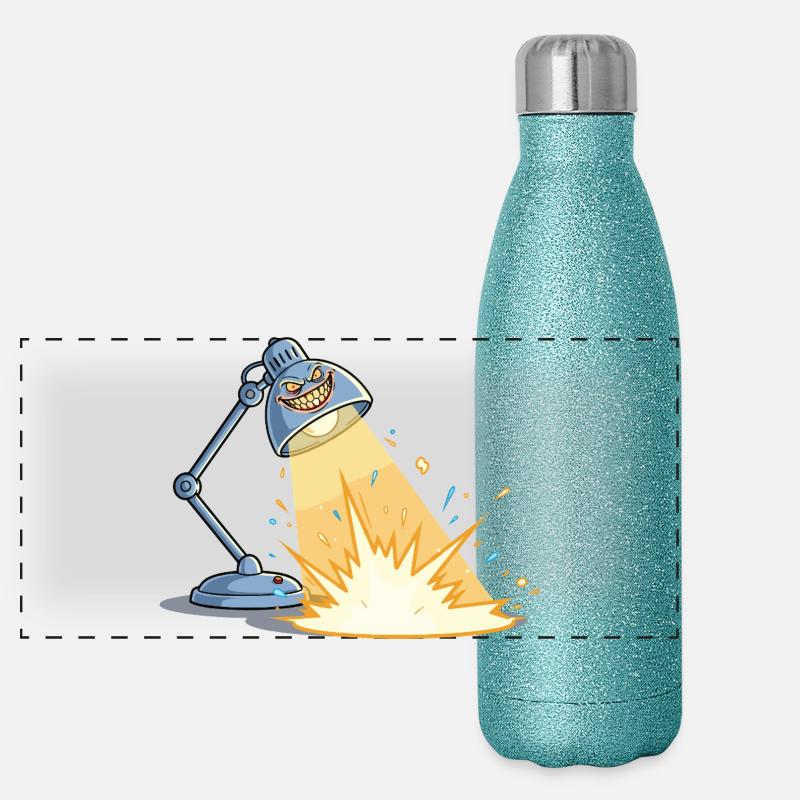 Lampe Explosive Espiègle Gourde isotherme panoramique pailletée 500 ml