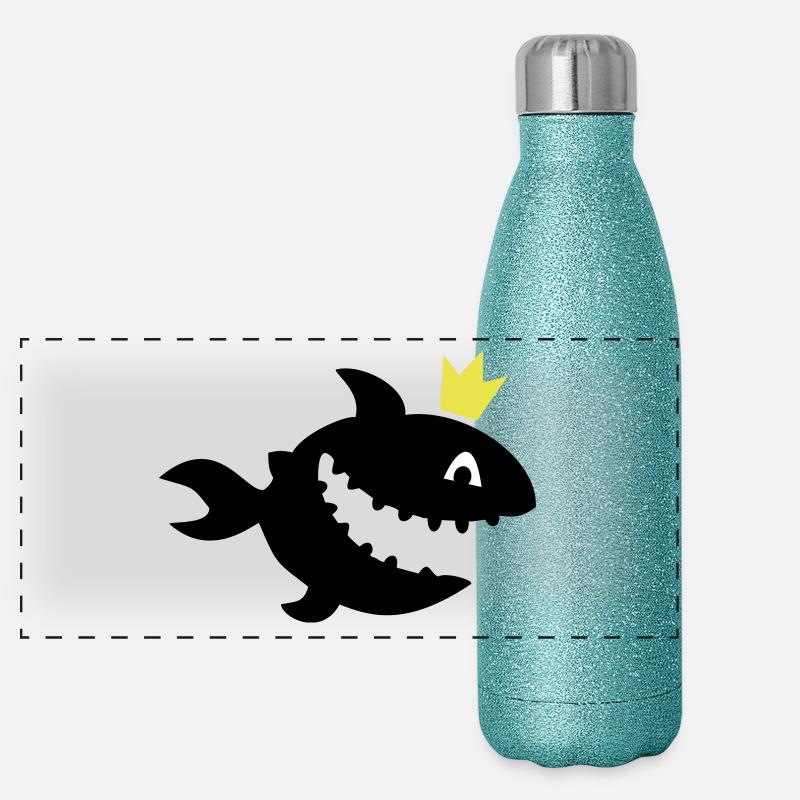 requin Gourde isotherme panoramique pailletée 500 ml