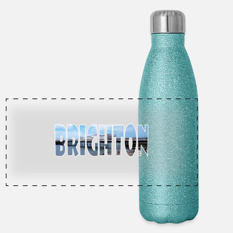 BRIGHTON Royaume-Uni Gourde isotherme panoramique pailletée 500 ml