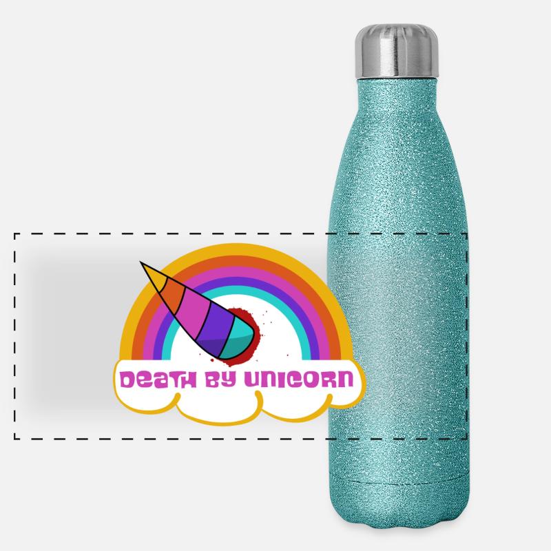 La mort par la licorne Gourde isotherme panoramique pailletée 500 ml