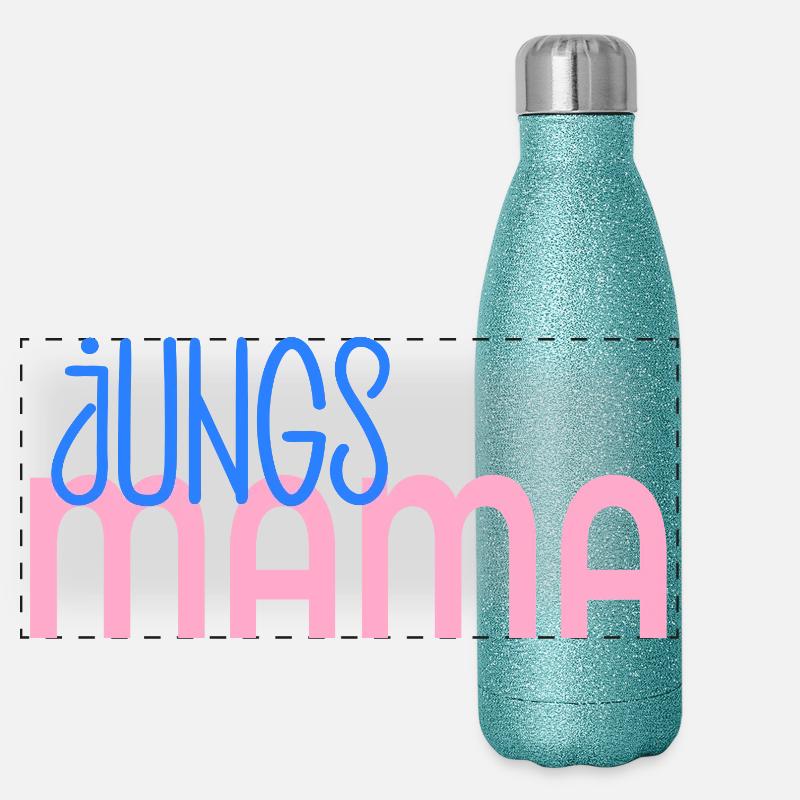 Jungs Mama Muttertag Panorama Glitzer Isolierflasche 500 ml